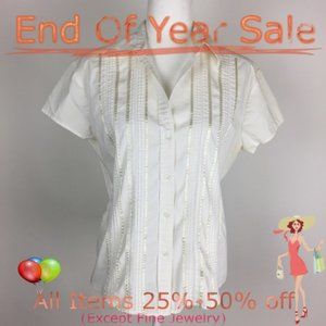 NY & Company White Top Size L